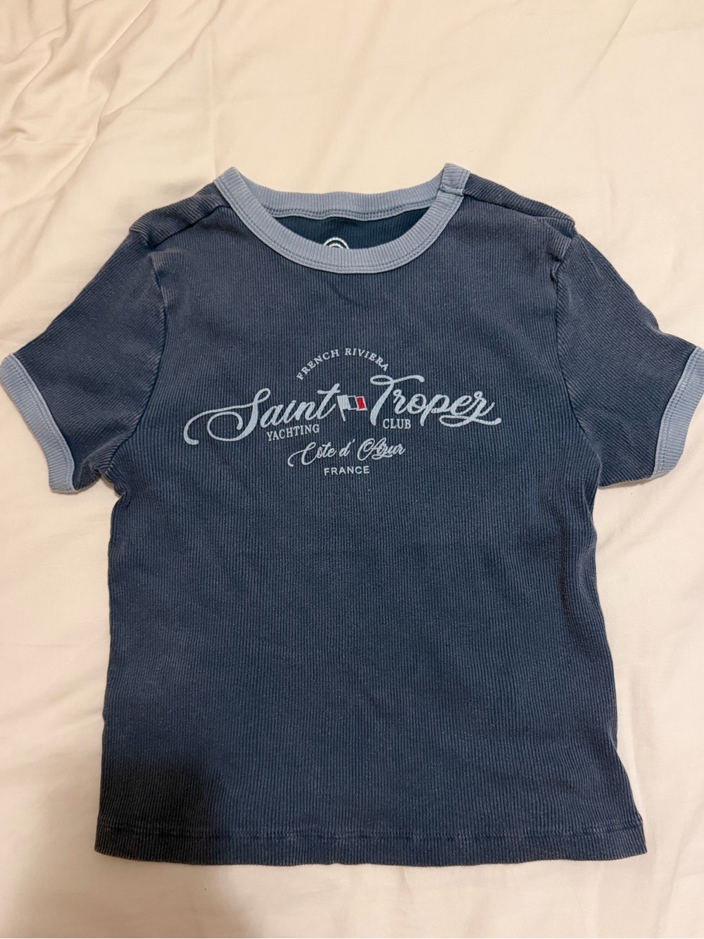 Saint Tropez Club Kids Navy Blue Ringer Tee